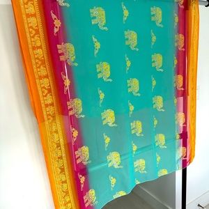 Women oriental PAREO Beach cover up Thai style elephant